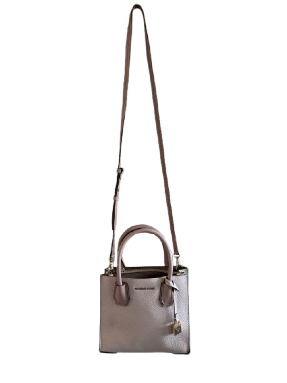 MICHAEL KORS Light pink and white purse